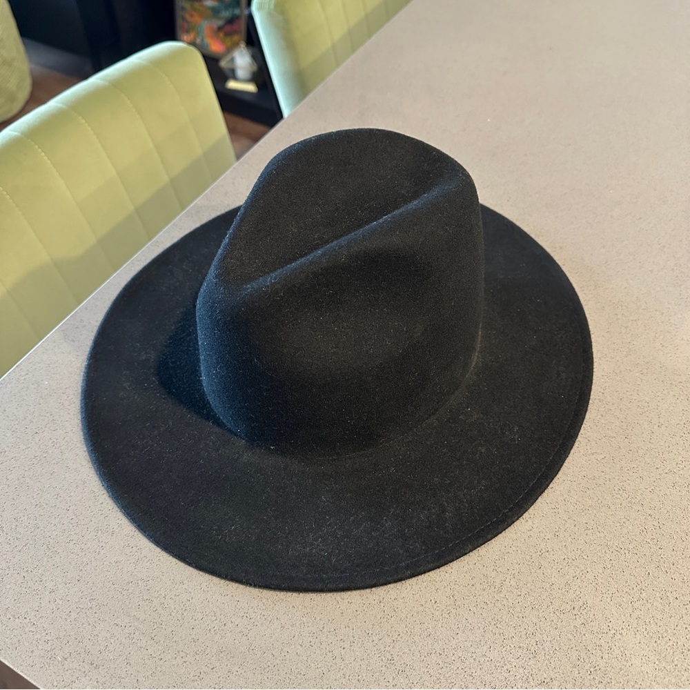 GIGI PIP Black Wide-Brim Fedora Hat
